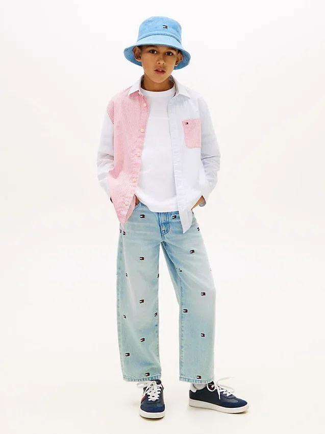 Kids’ Mixed Stripe Stretch Oxford Shirt Kids’ Mixed Stripe Stretch Oxford Shirt