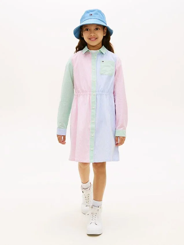 Kids’ Mixed Stripe Stretch Shirtdress Kids’ Mixed Stripe Stretch Shirtdress