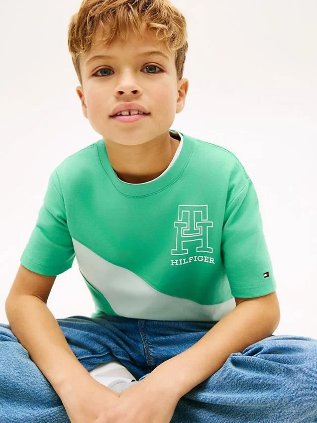 Kids’ Monogram Banner Stripe T-Shirt Kids’ Monogram Banner Stripe T-Shirt