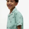 Kids’ Monogram Logo Striped Camp Shirt Kids’ Monogram Logo Striped Camp Shirt