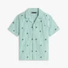 Kids’ Monogram Logo Striped Camp Shirt Kids’ Monogram Logo Striped Camp Shirt