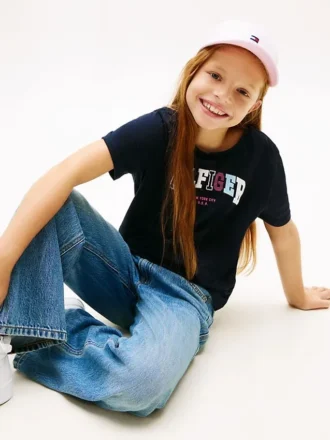 Kids’ Multicolor Hilfiger Logo T-Shirt