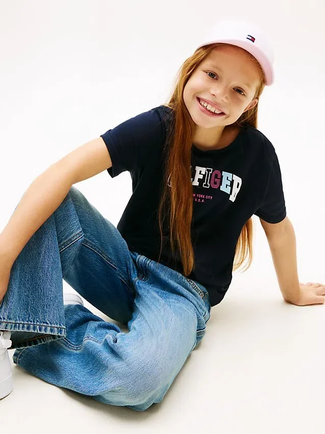 Kids’ Multicolor Hilfiger Logo T-Shirt Kids’ Multicolor Hilfiger Logo T-Shirt