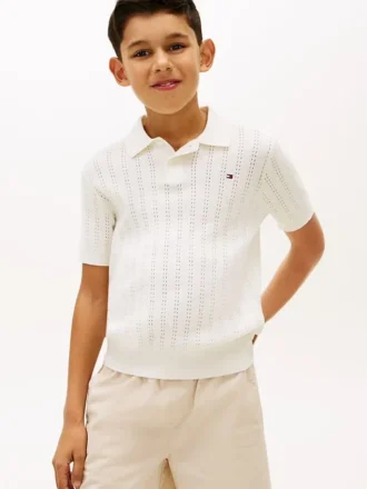 Kids’ Open Knit Sweater Polo