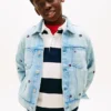 Kids’ Oversize Wavy Flag Denim Jacket Kids’ Oversize Wavy Flag Denim Jacket