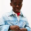 Kids’ Oversize Wavy Flag Denim Jacket Kids’ Oversize Wavy Flag Denim Jacket