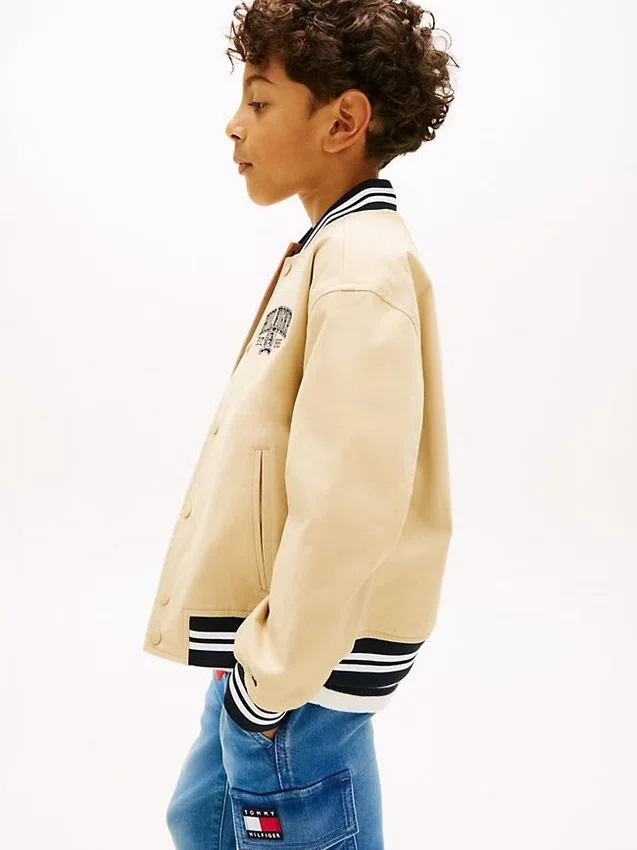 Kids’ Peached Twill Varsity Bomber Kids’ Peached Twill Varsity Bomber