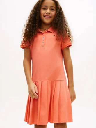 Kids’ Pleated Stretch Polo Dress