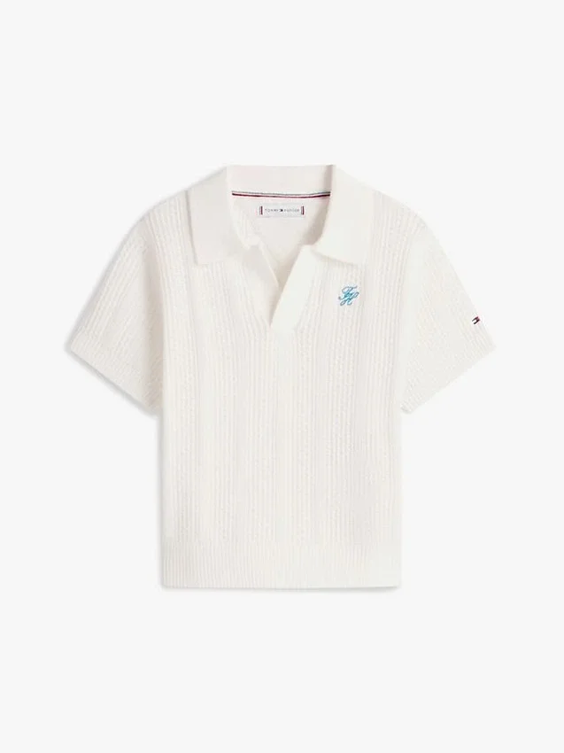 Kids’ Pointelle Sweater Polo Kids’ Pointelle Sweater Polo
