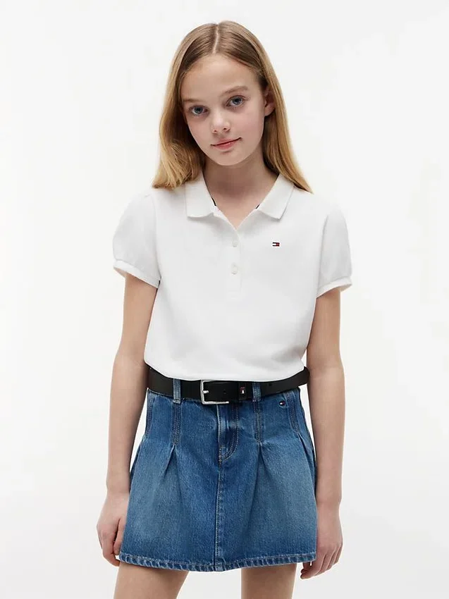 Kids’ Puff-Sleeve Stretch Polo Kids’ Puff-Sleeve Stretch Polo
