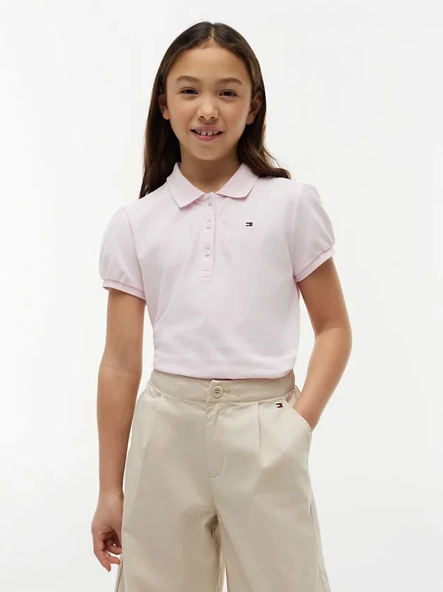 Kids’ Puff-Sleeve Stretch Polo Kids’ Puff-Sleeve Stretch Polo