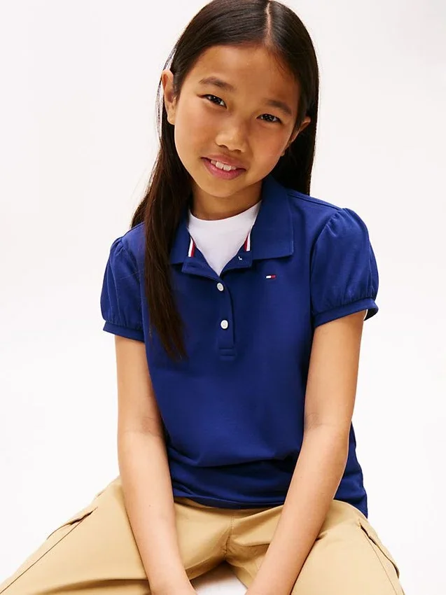 Kids’ Puff-Sleeve Stretch Polo Kids’ Puff-Sleeve Stretch Polo