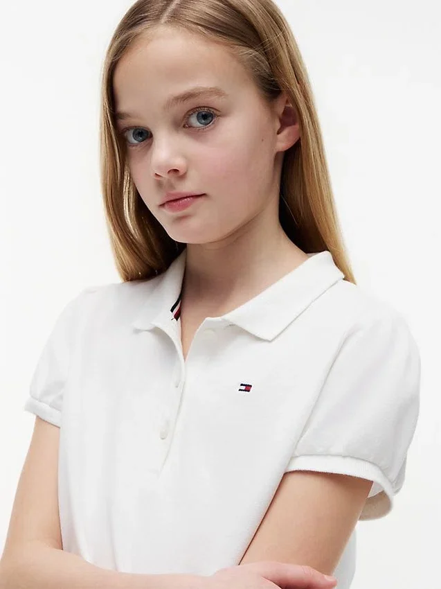 Kids’ Puff-Sleeve Stretch Polo Kids’ Puff-Sleeve Stretch Polo