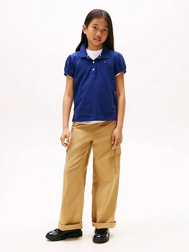 Kids’ Puff-Sleeve Stretch Polo Kids’ Puff-Sleeve Stretch Polo