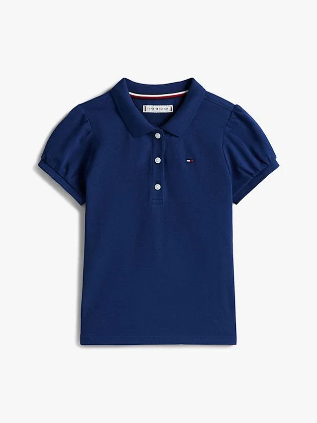 Kids’ Puff-Sleeve Stretch Polo Kids’ Puff-Sleeve Stretch Polo