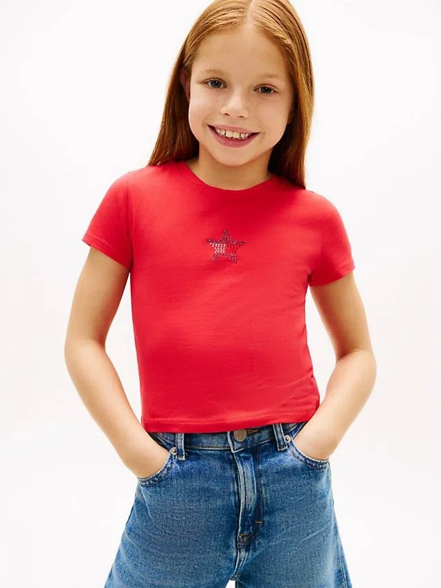 Kids’ Rhinestone Star Flag T-Shirt Kids’ Rhinestone Star Flag T-Shirt