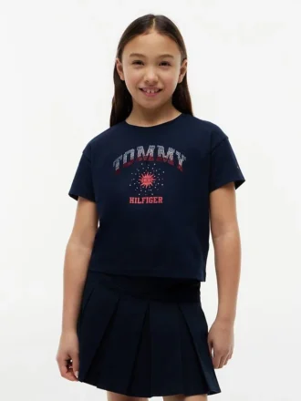 Kids’ Rhinestone Tommy Logo T-Shirt