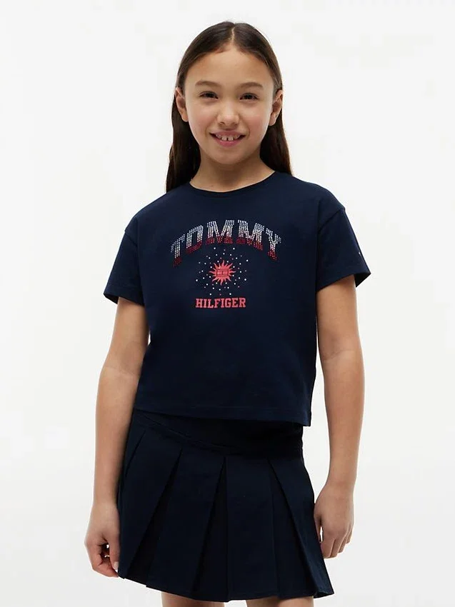 Kids’ Rhinestone Tommy Logo T-Shirt Kids’ Rhinestone Tommy Logo T-Shirt