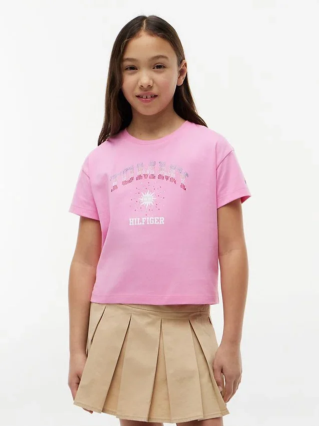 Kids’ Rhinestone Tommy Logo T-Shirt Kids’ Rhinestone Tommy Logo T-Shirt