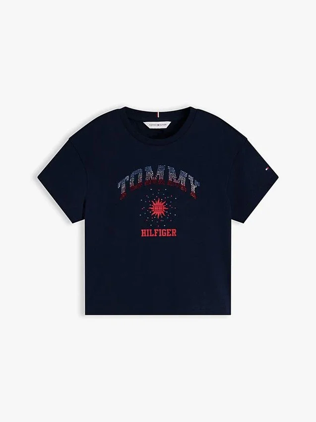 Kids’ Rhinestone Tommy Logo T-Shirt Kids’ Rhinestone Tommy Logo T-Shirt