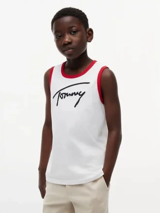 Kids’ Script Tommy Logo Tank Top