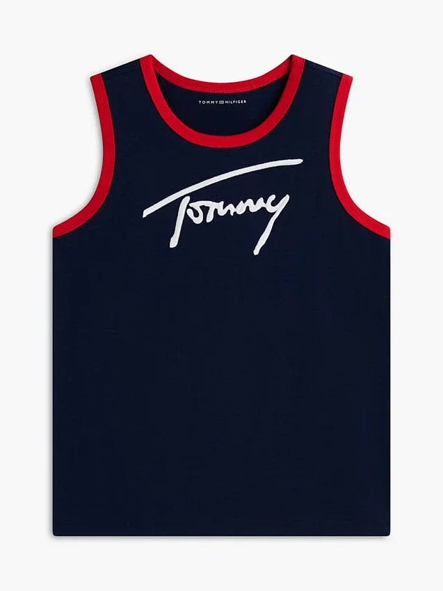 Kids’ Script Tommy Logo Tank Top Kids’ Script Tommy Logo Tank Top