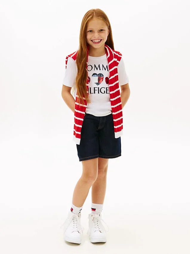 Kids’ Sequin Heart Logo T-Shirt Kids’ Sequin Heart Logo T-Shirt