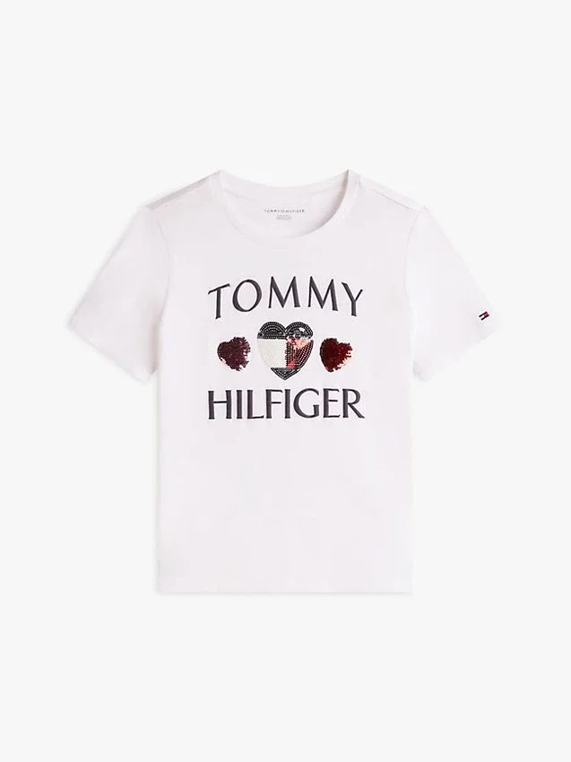 Kids’ Sequin Heart Logo T-Shirt Kids’ Sequin Heart Logo T-Shirt