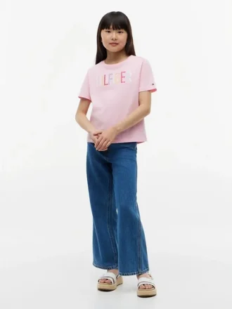 Kids’ Sequin Hilfiger Logo T-Shirt