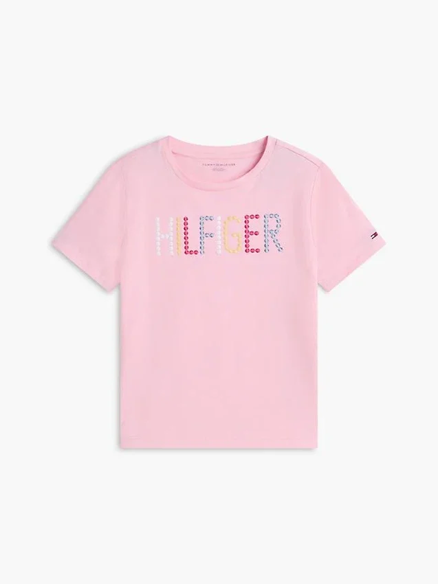 Kids’ Sequin Hilfiger Logo T-Shirt Kids’ Sequin Hilfiger Logo T-Shirt