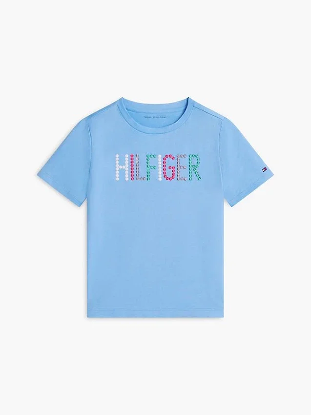 Kids’ Sequin Hilfiger Logo T-Shirt Kids’ Sequin Hilfiger Logo T-Shirt