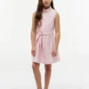 Kids’ Sleeveless Belted Shirtdress Kids’ Sleeveless Belted Shirtdress