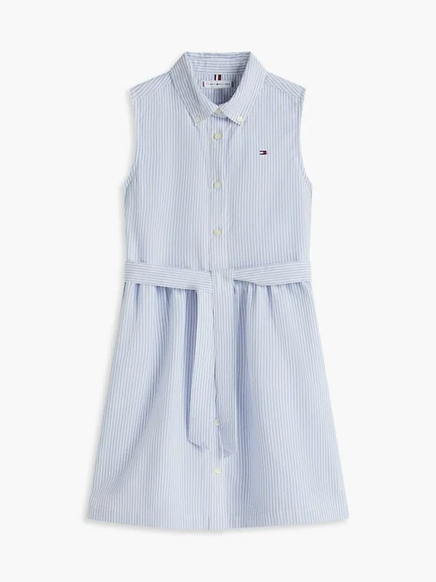 Kids’ Sleeveless Belted Shirtdress Kids’ Sleeveless Belted Shirtdress