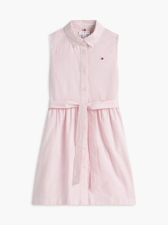 Kids’ Sleeveless Belted Shirtdress Kids’ Sleeveless Belted Shirtdress