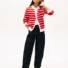 Kids’ Stripe Cable Knit Cardigan
