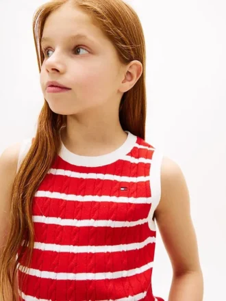 Kids’ Stripe Cable Knit Vest