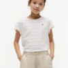 Kids’ Stripe Lettuce-Trim Sleeve T-Shirt Kids’ Stripe Lettuce-Trim Sleeve T-Shirt