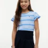 Kids’ Stripe Lettuce-Trim Sleeve T-Shirt Kids’ Stripe Lettuce-Trim Sleeve T-Shirt