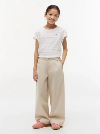 Kids’ Stripe Lettuce-Trim Sleeve T-Shirt Kids’ Stripe Lettuce-Trim Sleeve T-Shirt