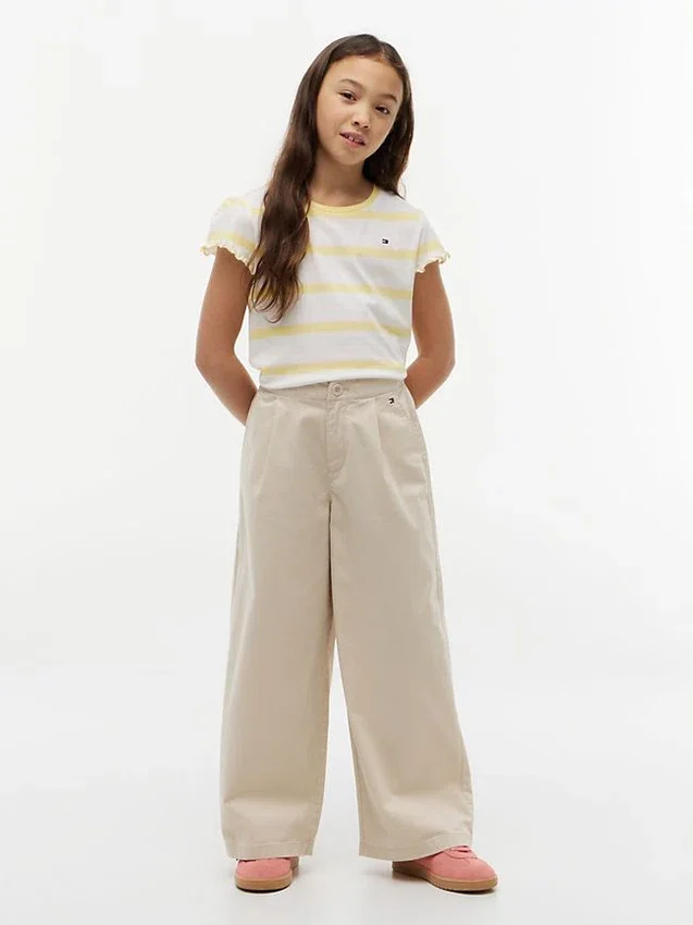 Kids’ Stripe Lettuce-Trim Sleeve T-Shirt Kids’ Stripe Lettuce-Trim Sleeve T-Shirt
