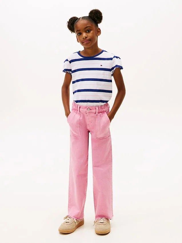 Kids’ Stripe Lettuce-Trim Sleeve T-Shirt Kids’ Stripe Lettuce-Trim Sleeve T-Shirt