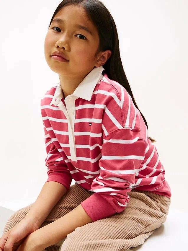 Kids’ Stripe Polo Sweatshirt Kids’ Stripe Polo Sweatshirt