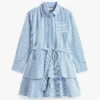 Kids’ Stripe Tiered Poplin Shirtdress