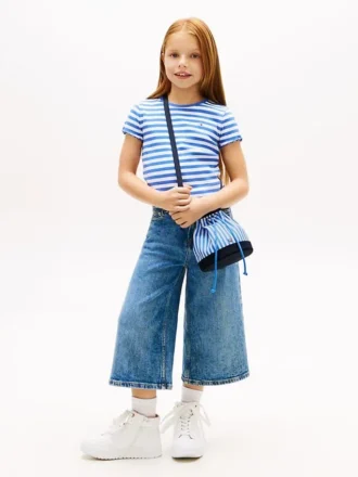 Kids’ Striped Canvas Bucket Bag
