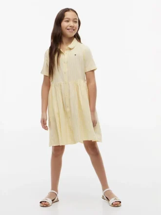 Kids’ Striped Cotton-Linen Blend Dress Kids’ Striped Cotton-Linen Blend Dress