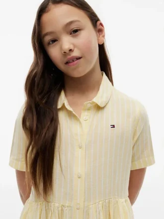 Kids’ Striped Cotton-Linen Blend Dress Kids’ Striped Cotton-Linen Blend Dress