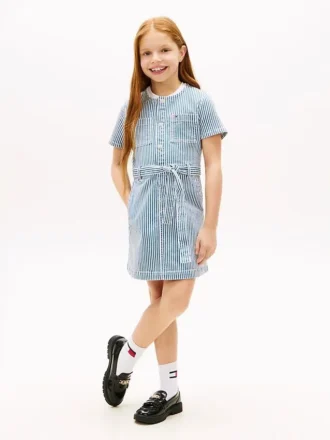 Kids’ Striped Denim Dress