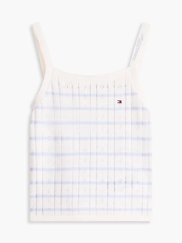 Kids’ Striped Pointelle Sweater Tank Kids’ Striped Pointelle Sweater Tank