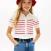 Kids’ Striped Ribbed Cardigan Polo Kids’ Striped Ribbed Cardigan Polo