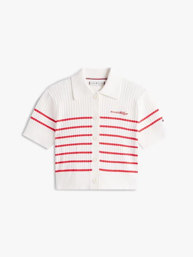 Kids’ Striped Ribbed Cardigan Polo Kids’ Striped Ribbed Cardigan Polo